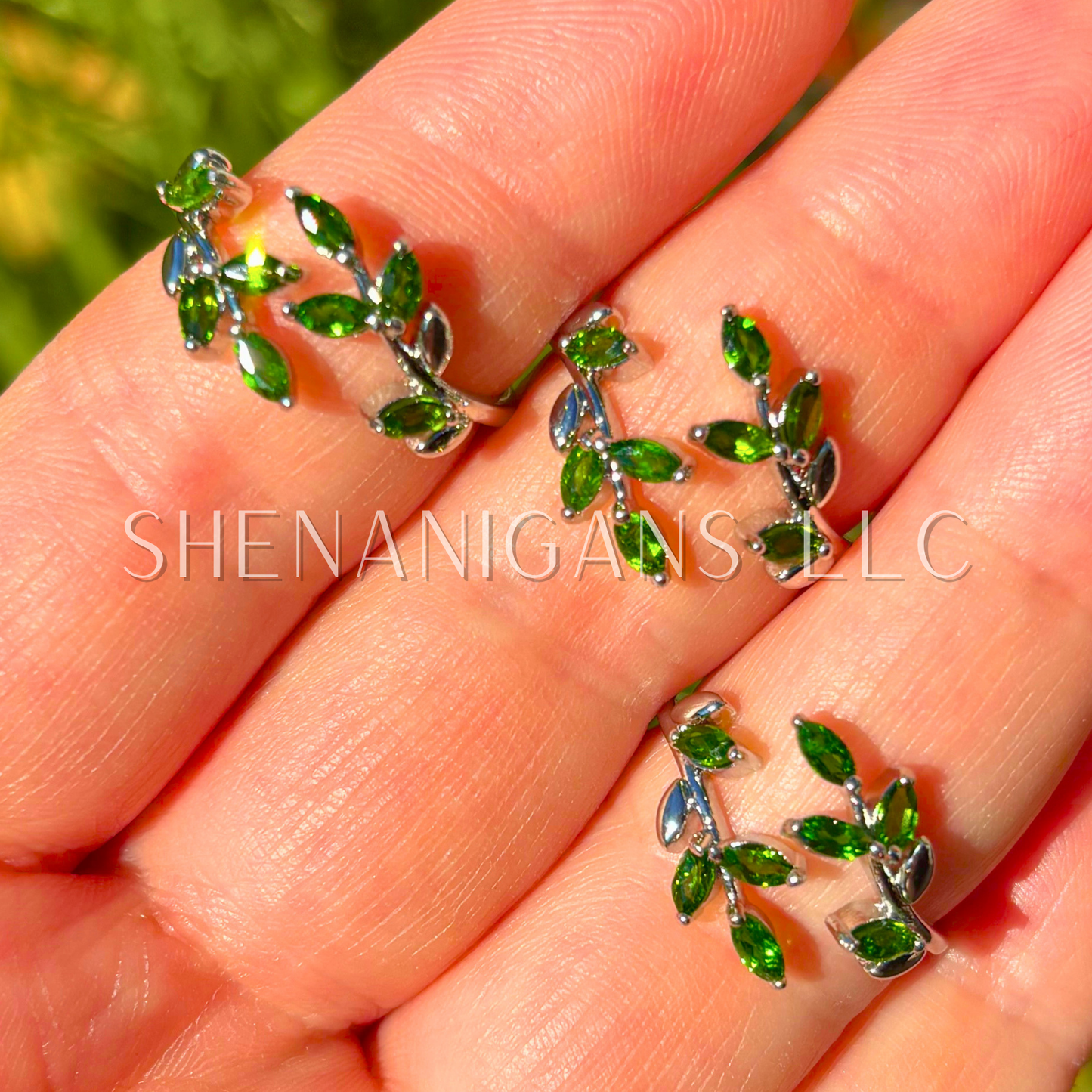 Diopside Leaf Ring