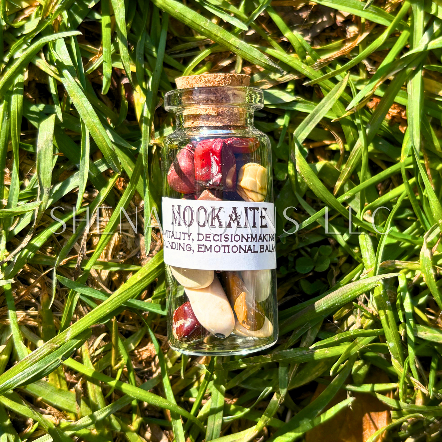 10 ML Crystal Chips - Jar with Cork - Curio Jar