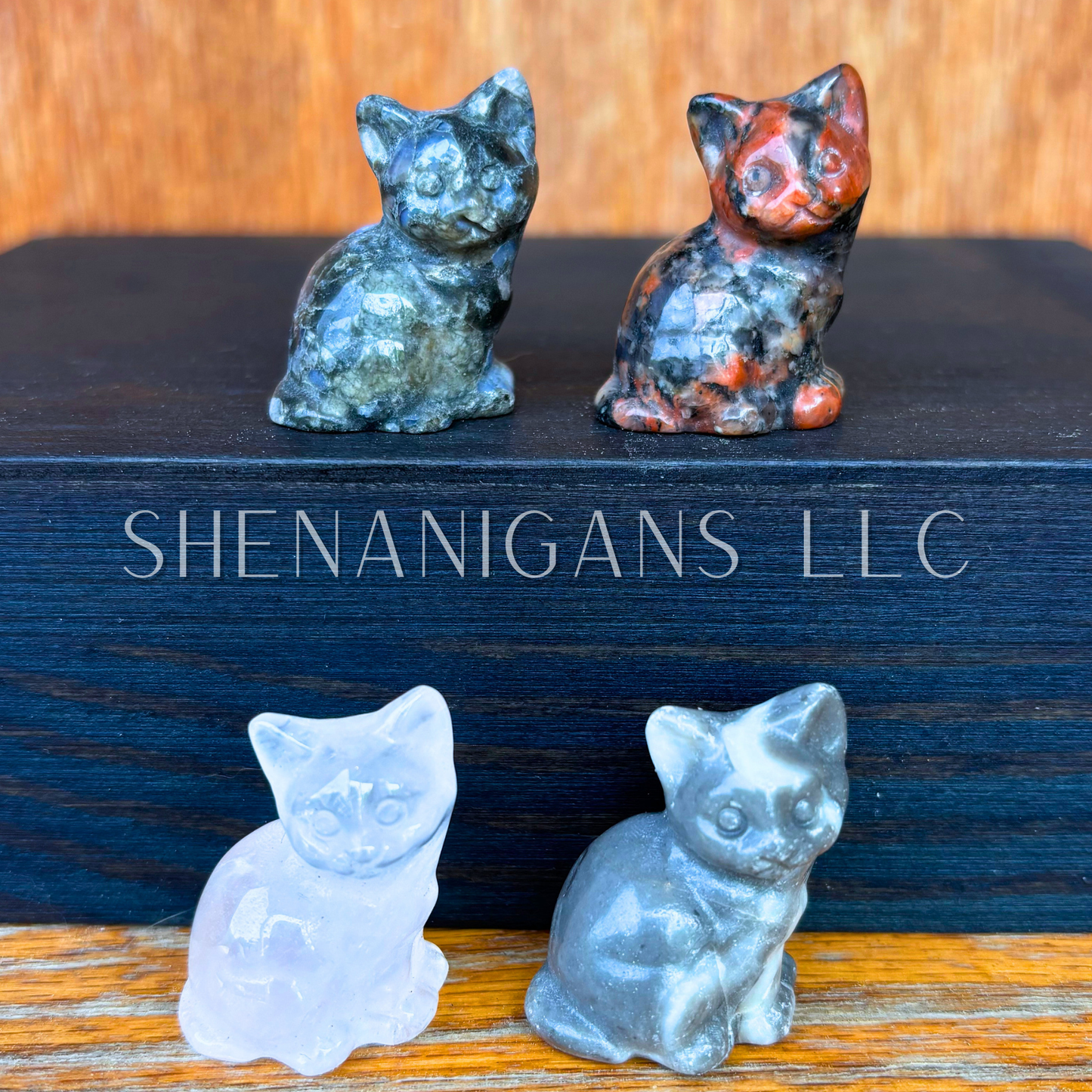 Sitting Cat - Small - Crystal Carving