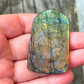 Flat carving labradorite phoenix