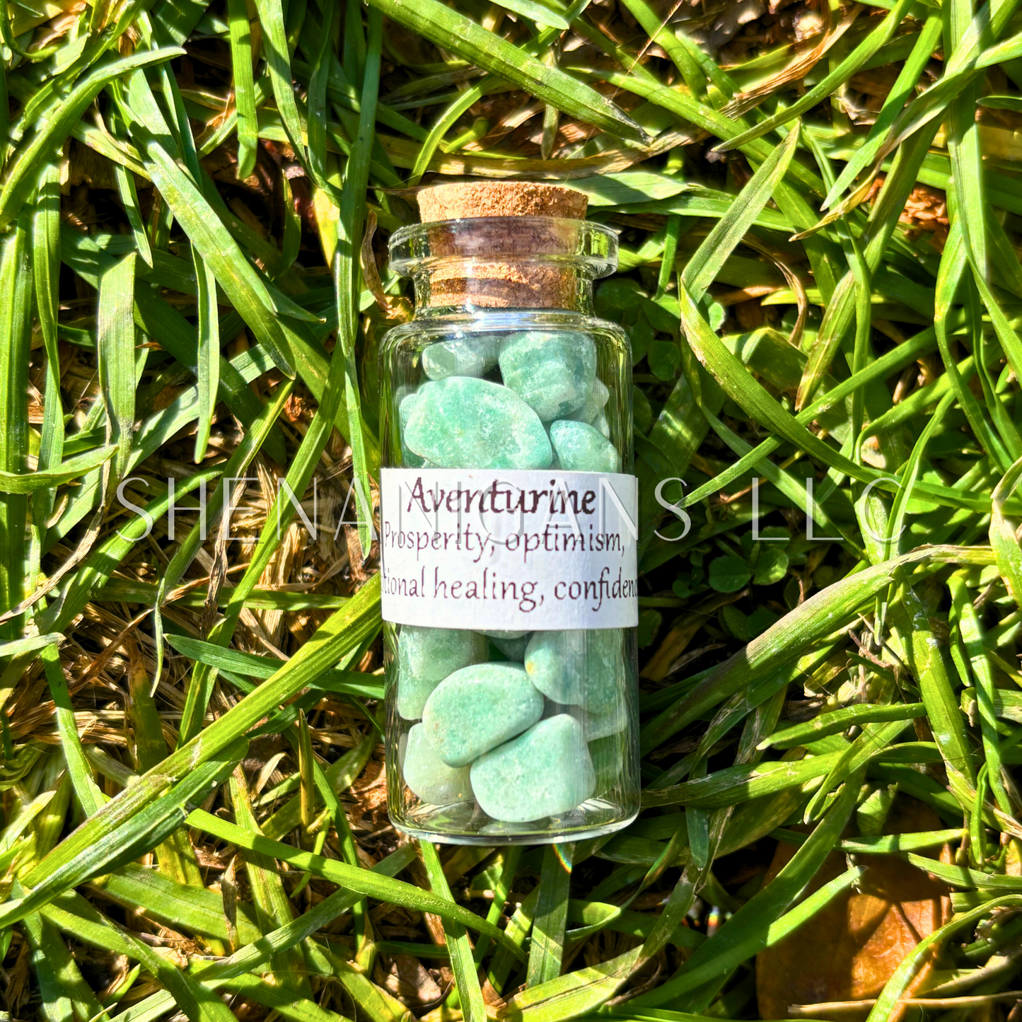 10 ML Crystal Chips - Jar with Cork - Curio Jar