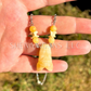 Yellow Calcite Bat Necklace
