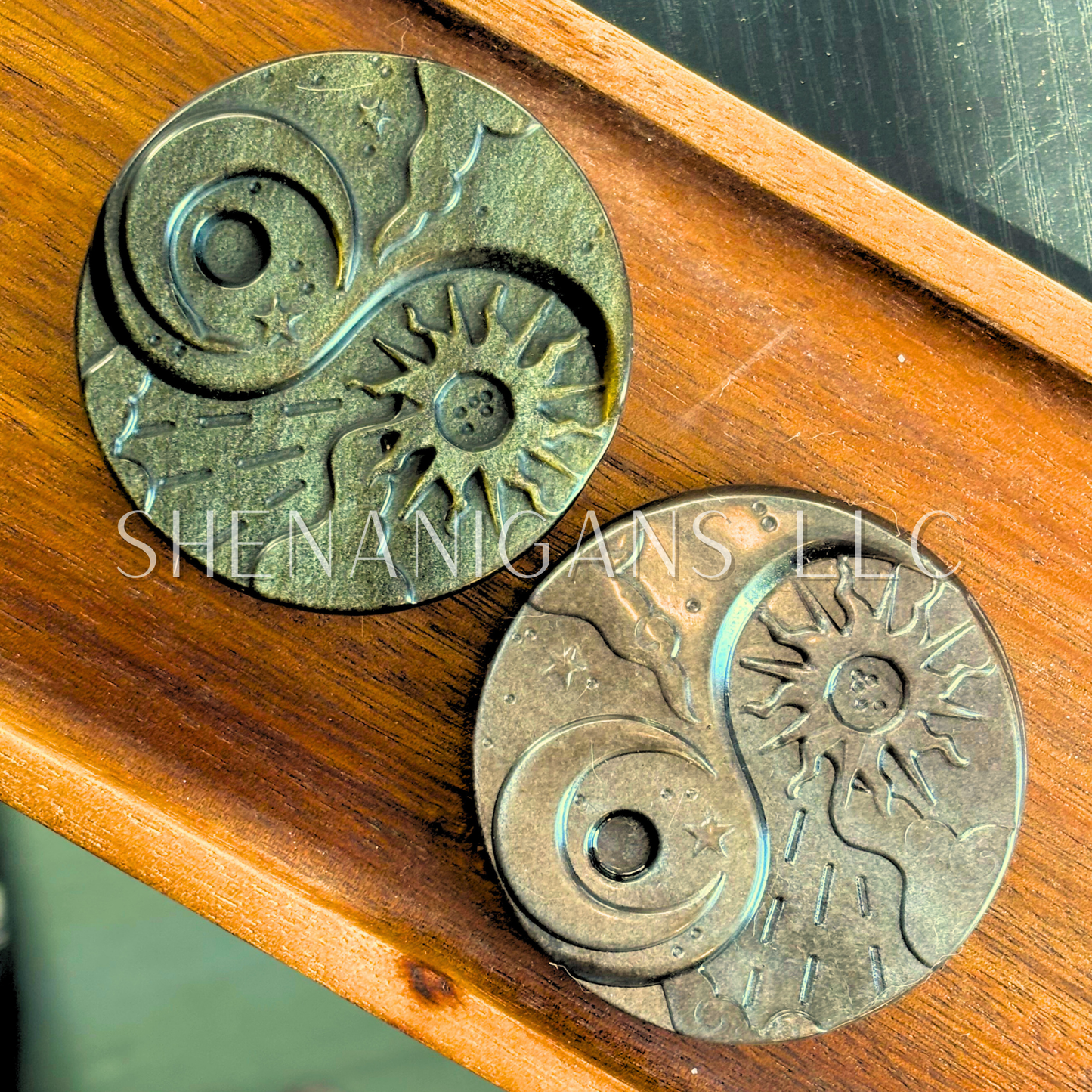 Moon & Sun Flat Crystal Carving