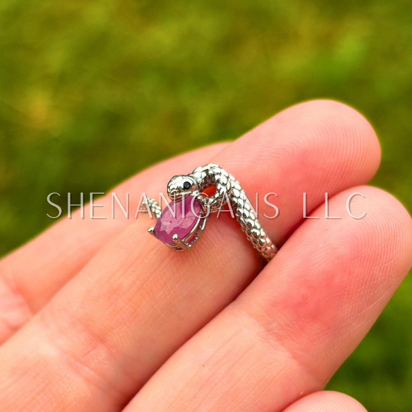 Ruby Ring - Alloy Setting (UV Reactive)