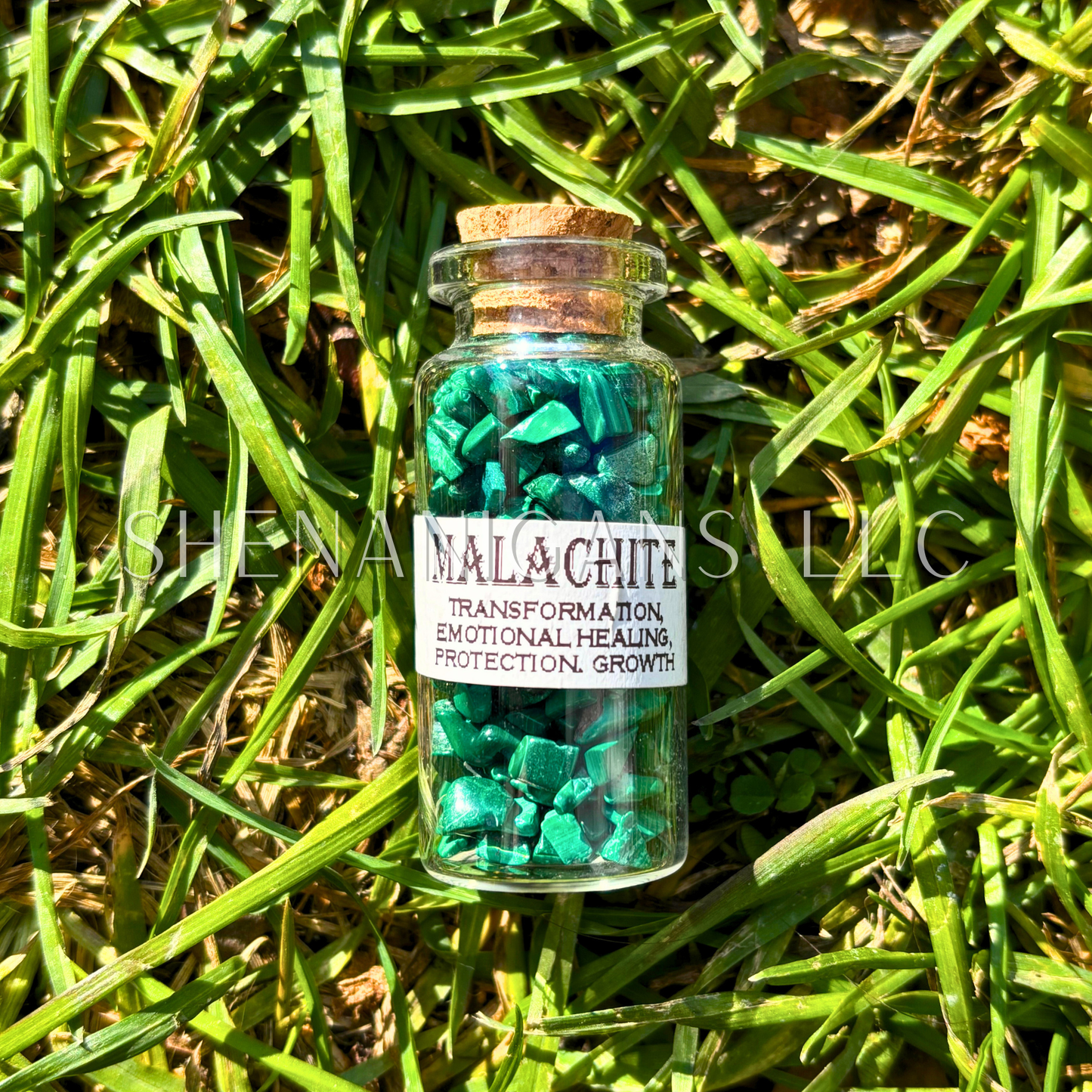 10 ML Crystal Chips - Jar with Cork - Curio Jar