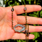 Druzy Dark Agate Slice Necklace