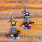 Rainbow Pride Flag Shooting Star Earrings with Crystal Donut Beads – Handmade Celestial Coffin Display