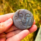 Moon Sun Face - Statement Pendant Size - Flat Crystal Carving