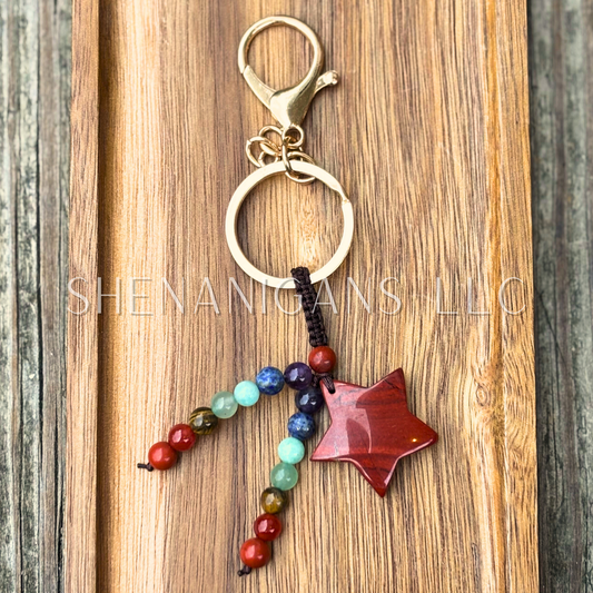 Star Chakra Crystal Keychain