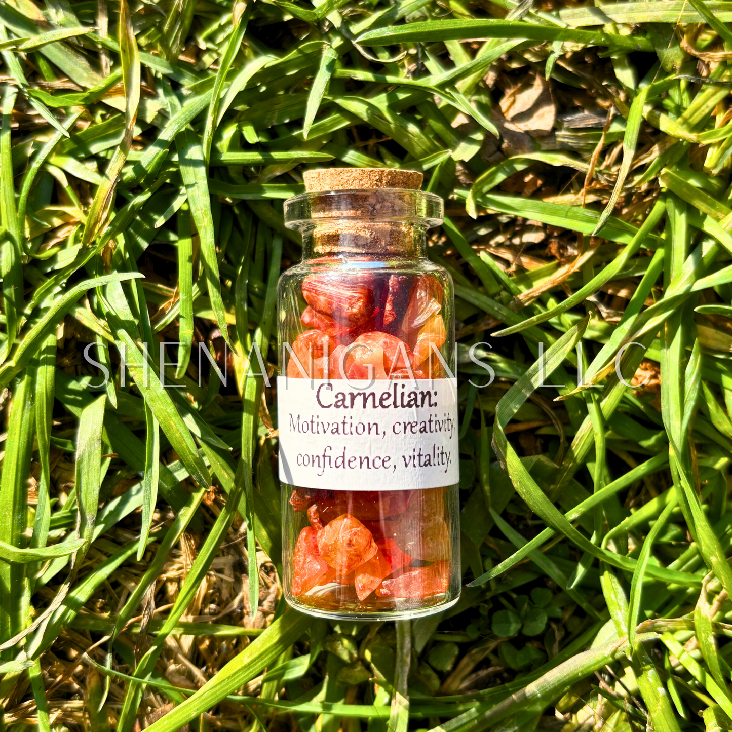 10 ML Crystal Chips - Jar with Cork - Curio Jar