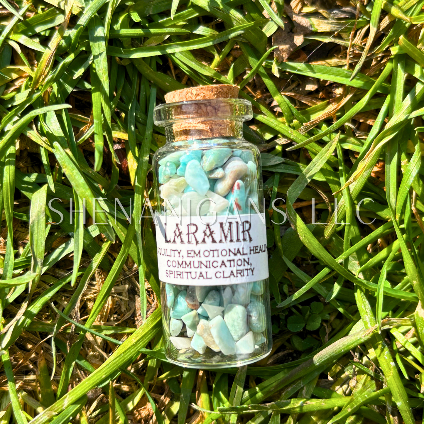 10 ML Crystal Chips - Jar with Cork - Curio Jar