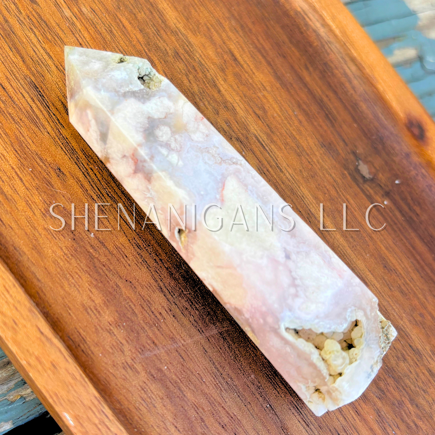 Flower Agate Polished Point Mineral Specimen Gemstone Crystal Obelisk Wand