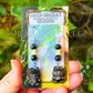 Silver Sheen Obsidian Little Monster Earrings