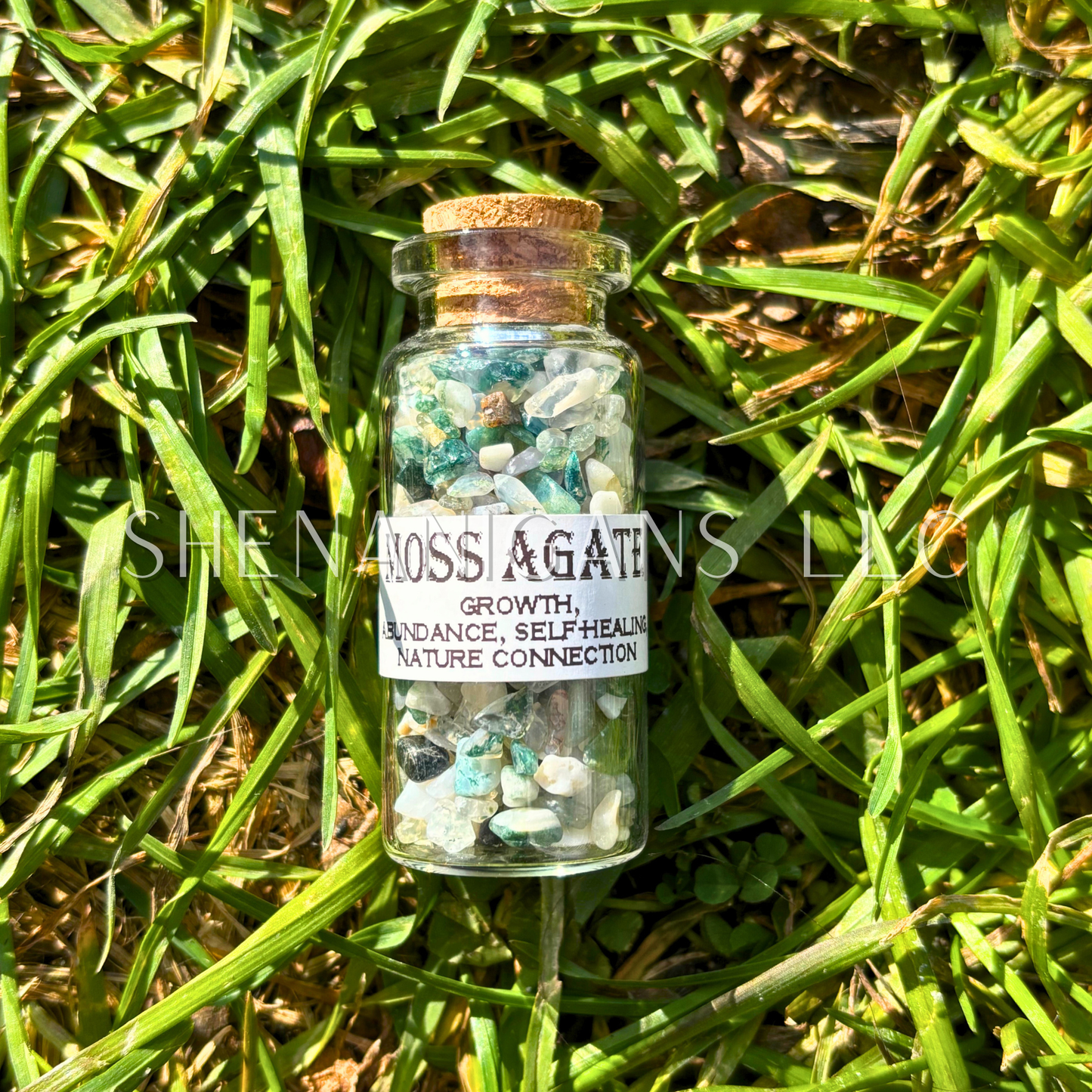 10 ML Crystal Chips - Jar with Cork - Curio Jar