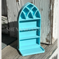 Curio Shelf Gothic Window w/ Tray - Size: Fits 1/2" wide Micro Jars 5x3 - Trinket, Desk, Crystal