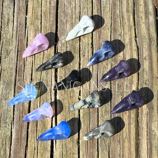 Raven Skull - Small - Crystal Carving