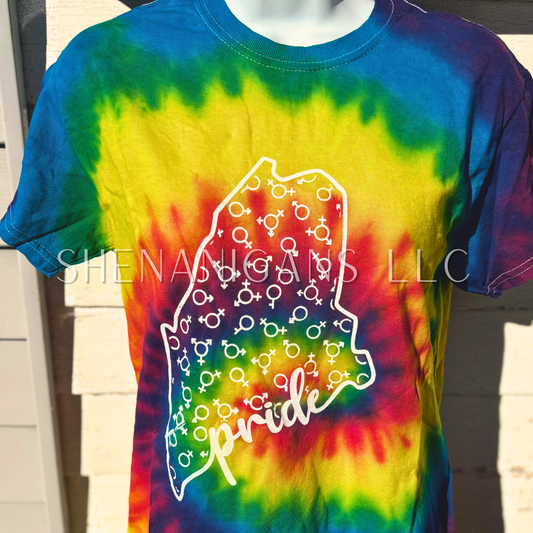 DISCONTINUED: Maine pride tie dye apparel
