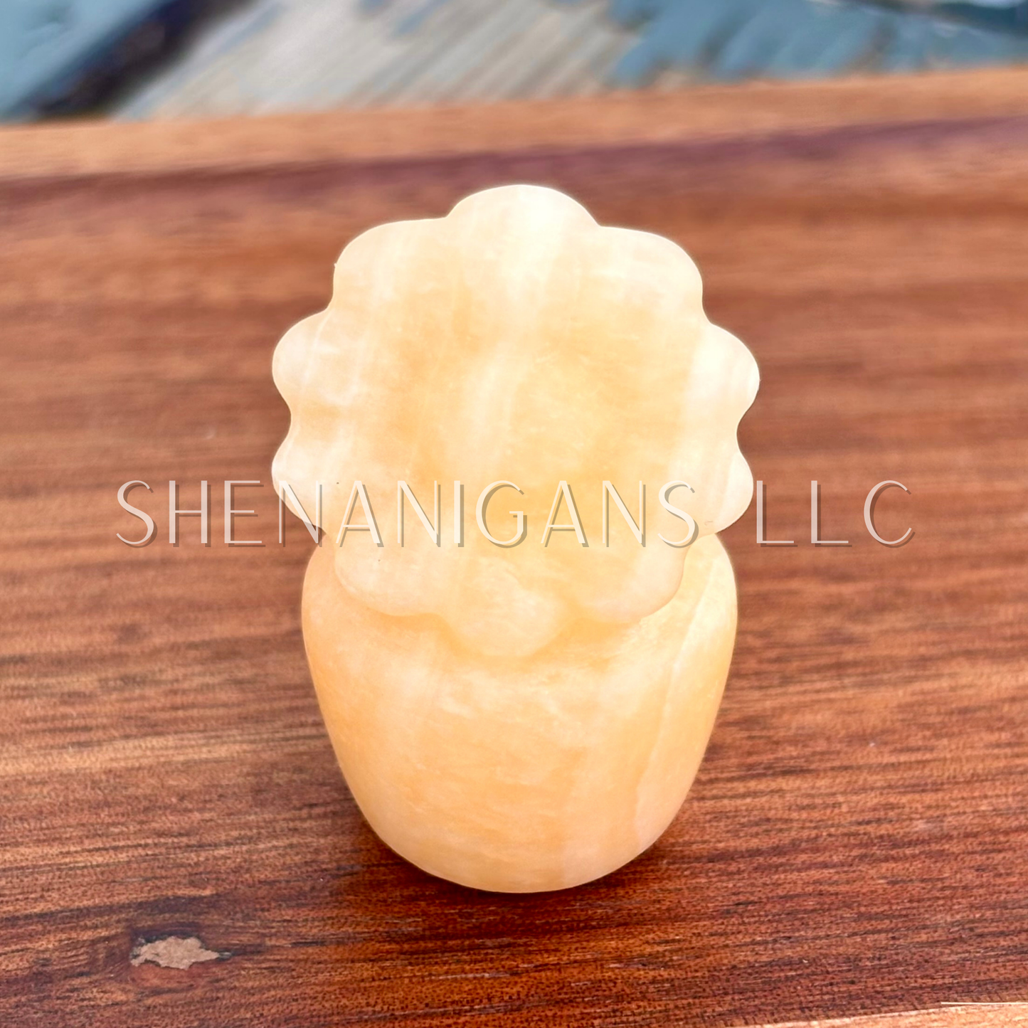 Smiling Sunflower pot flower carving