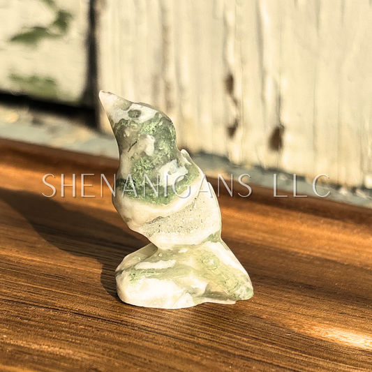 Sitting Raven Carving