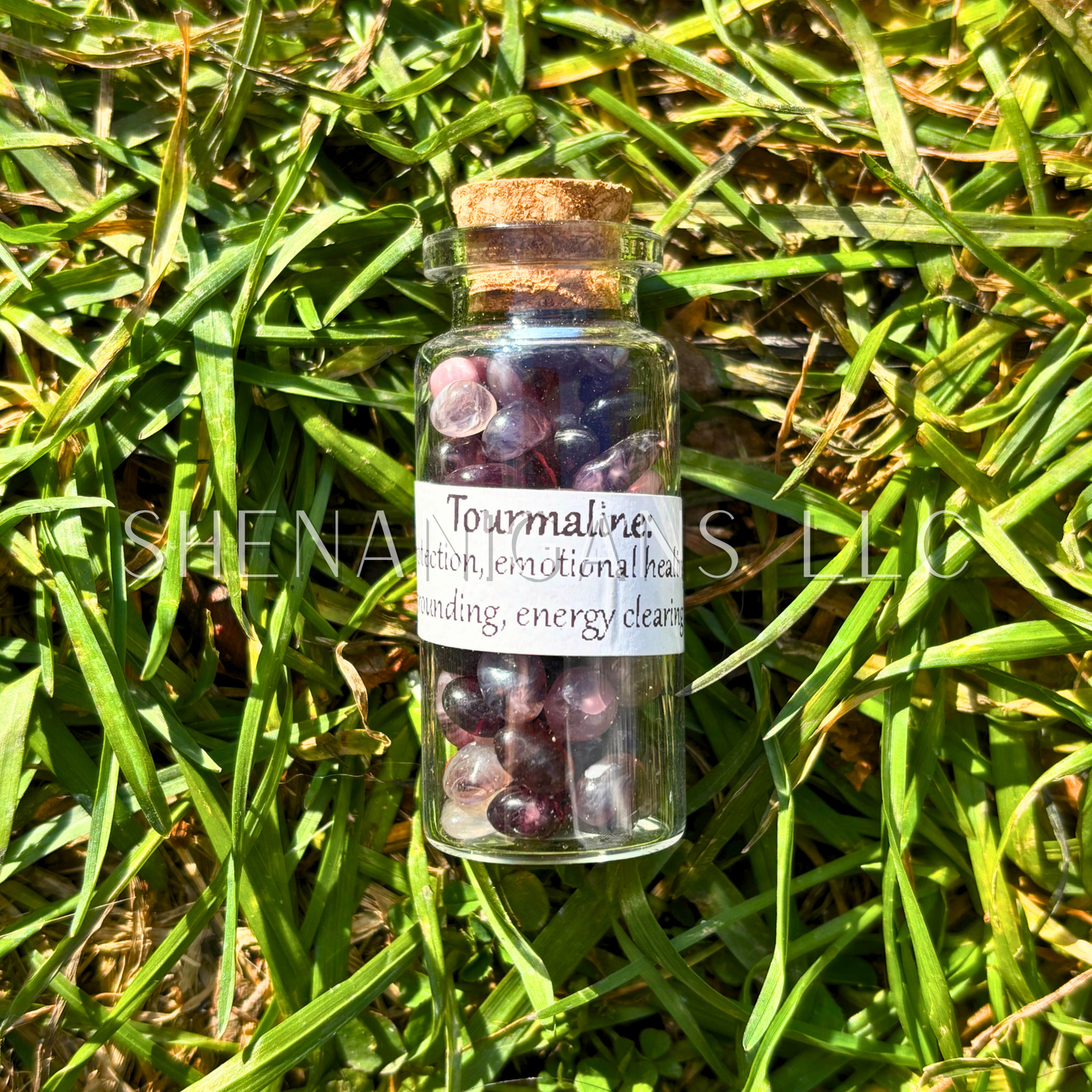 10 ML Crystal Chips - Jar with Cork - Curio Jar