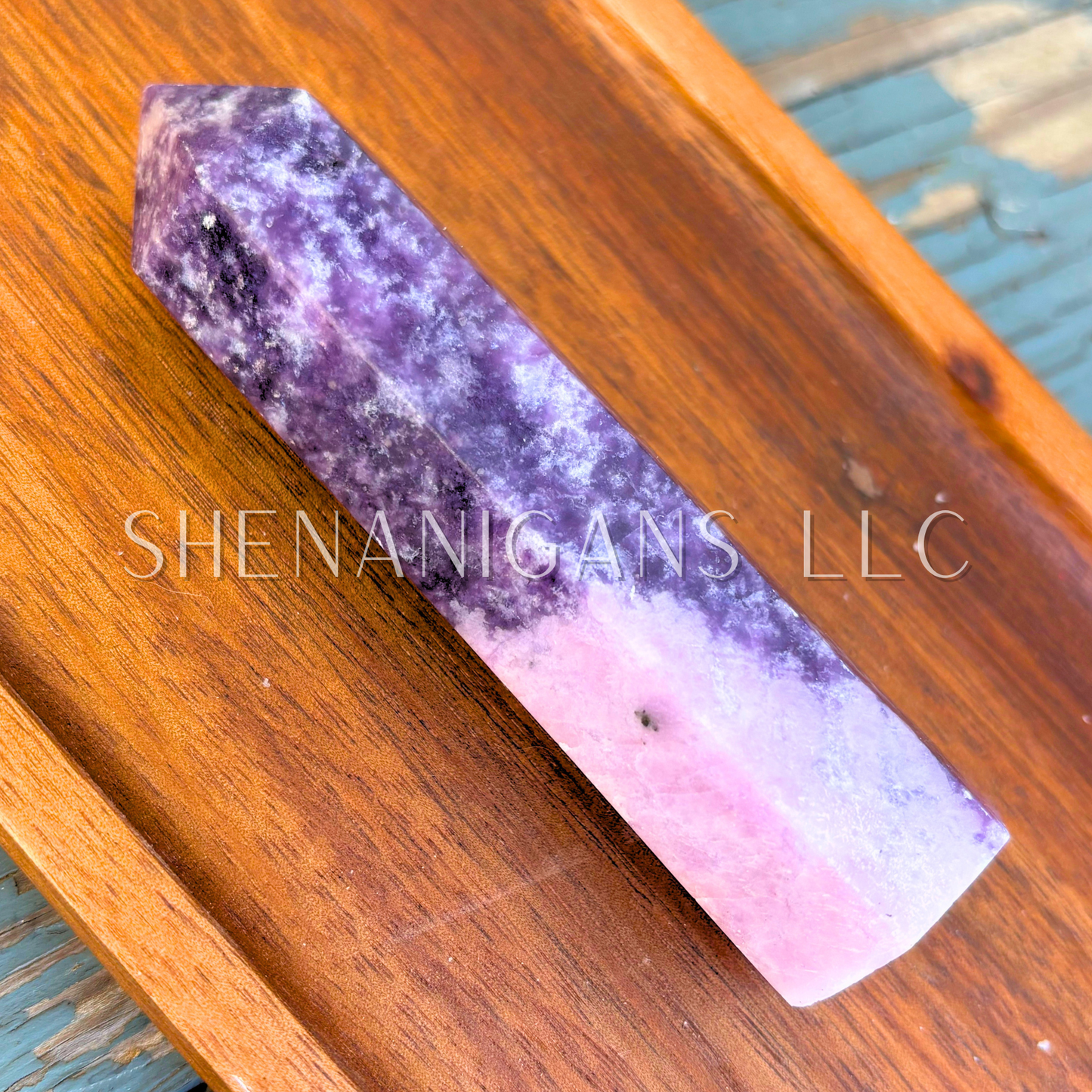 3.75" Lepidolite Polished Point Mineral Specimen Gemstone Crystal Obelisk Wand
