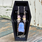 Pink Opalite Bat Necklace – Crystal Carving with Rose Quartz Beads & Silver Chain