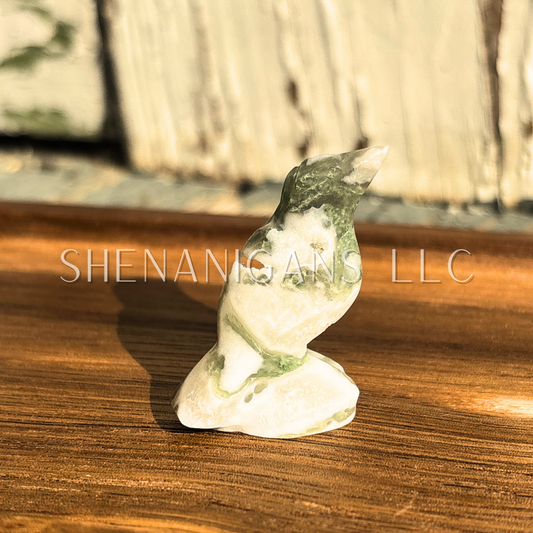 Sitting Raven Carving