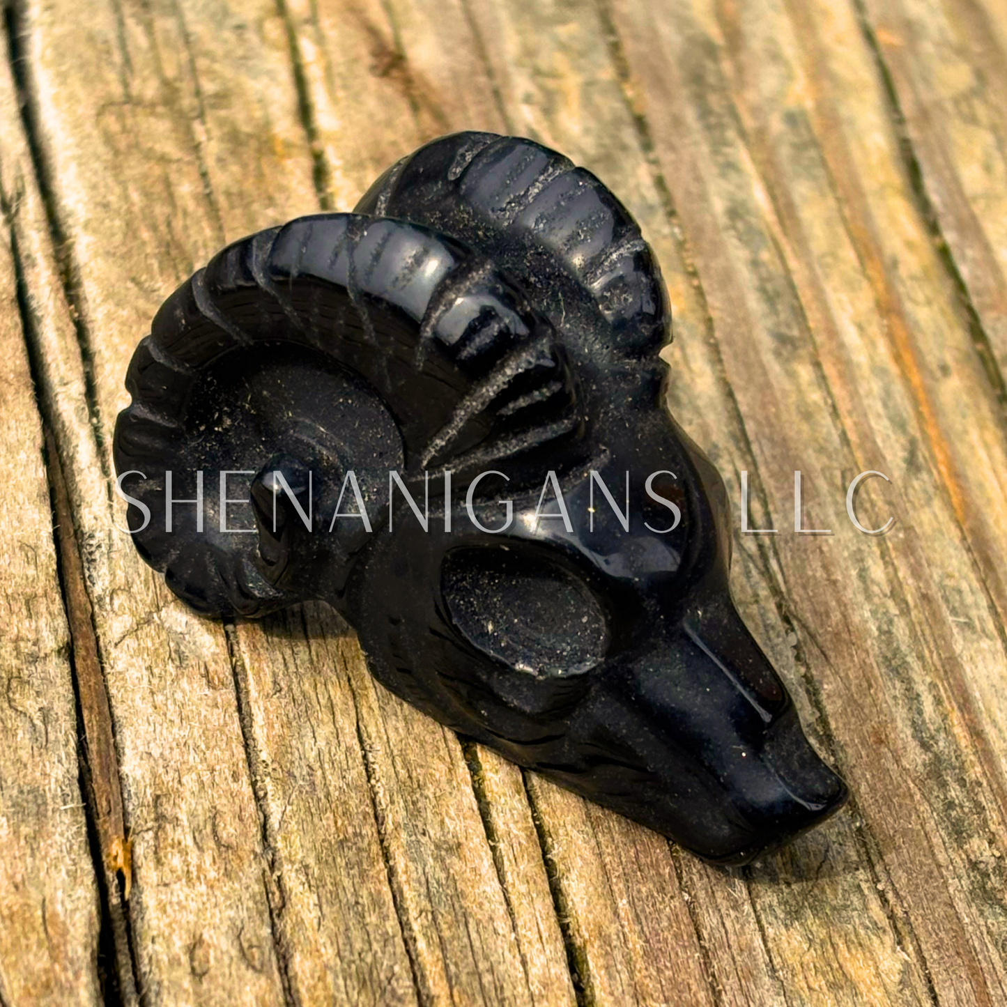 Ram Skull Crystal Carving