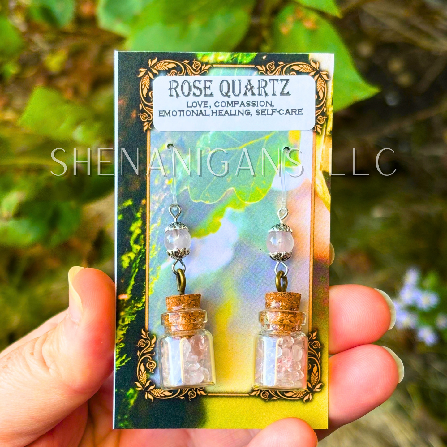 Crystal Chip Jar Dangle Earrings
