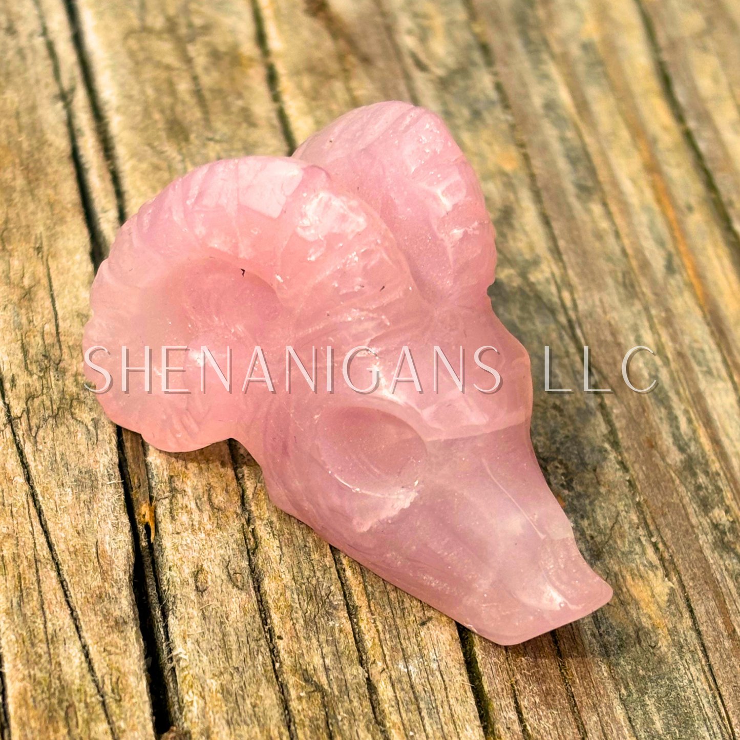 Ram Skull Crystal Carving