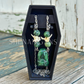 UV Reactive Ruby Zoisite Bat Necklace – Crystal Carving with Ruby Zoisite Beads & Silver Chain