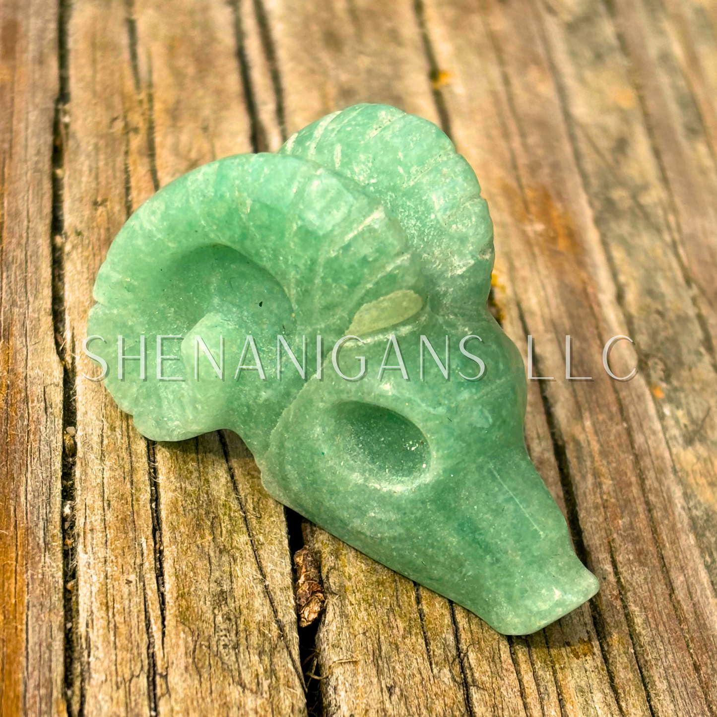 Ram Skull Crystal Carving