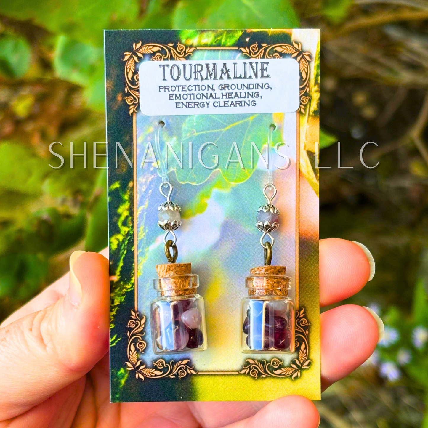 Crystal Chip Jar Dangle Earrings