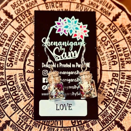 Spell Jar Earrings - Love