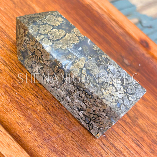 Pyrite Polished Point Mineral Specimen Gemstone Crystal Obelisk Wand