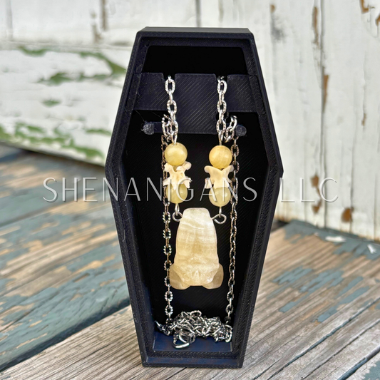 Yellow Calcite Bat Necklace