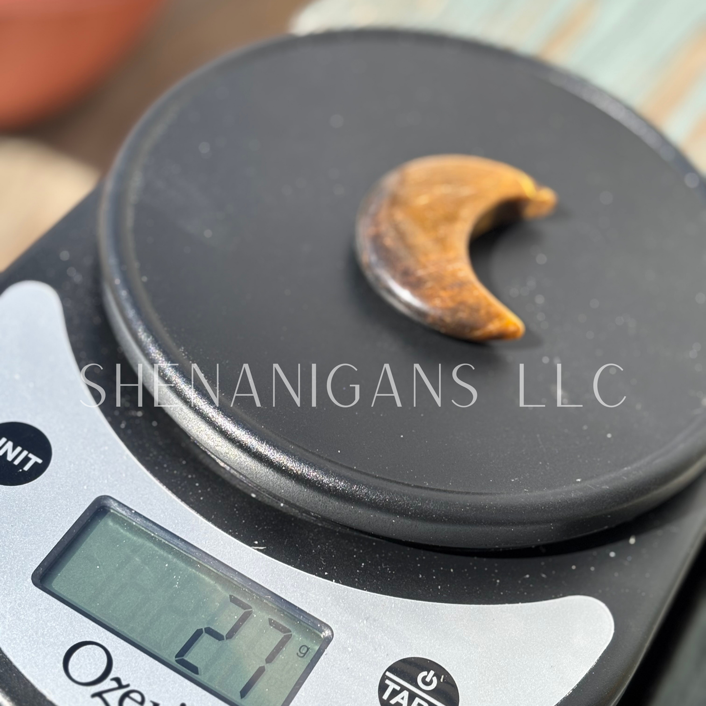 Tigers Eye Crescent Moon - Small - Crystal Carving