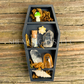 Mini Coffin Crystal Shelf | 3D Printed Moon Display with Handpicked Crystals, Moss & Trinkets Magnet