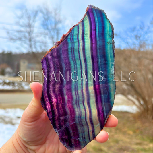 Rainbow Fluorite Slab