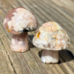 Druzy Flower Agate Mushroom - Crystal Carving
