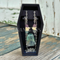 Green Fluorite Hanging Fruit Bat Necklace with Green Flourite Beads