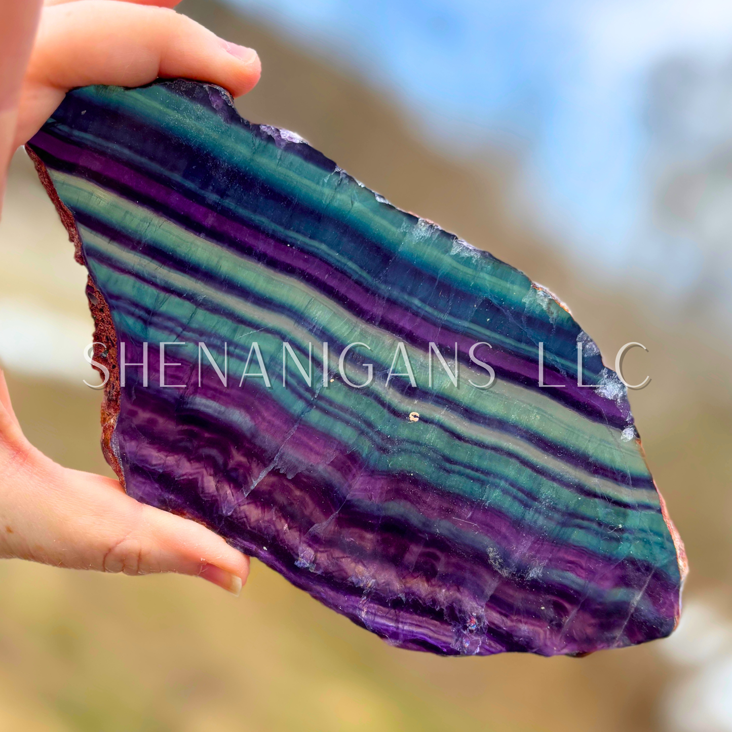 Rainbow Fluorite Slab