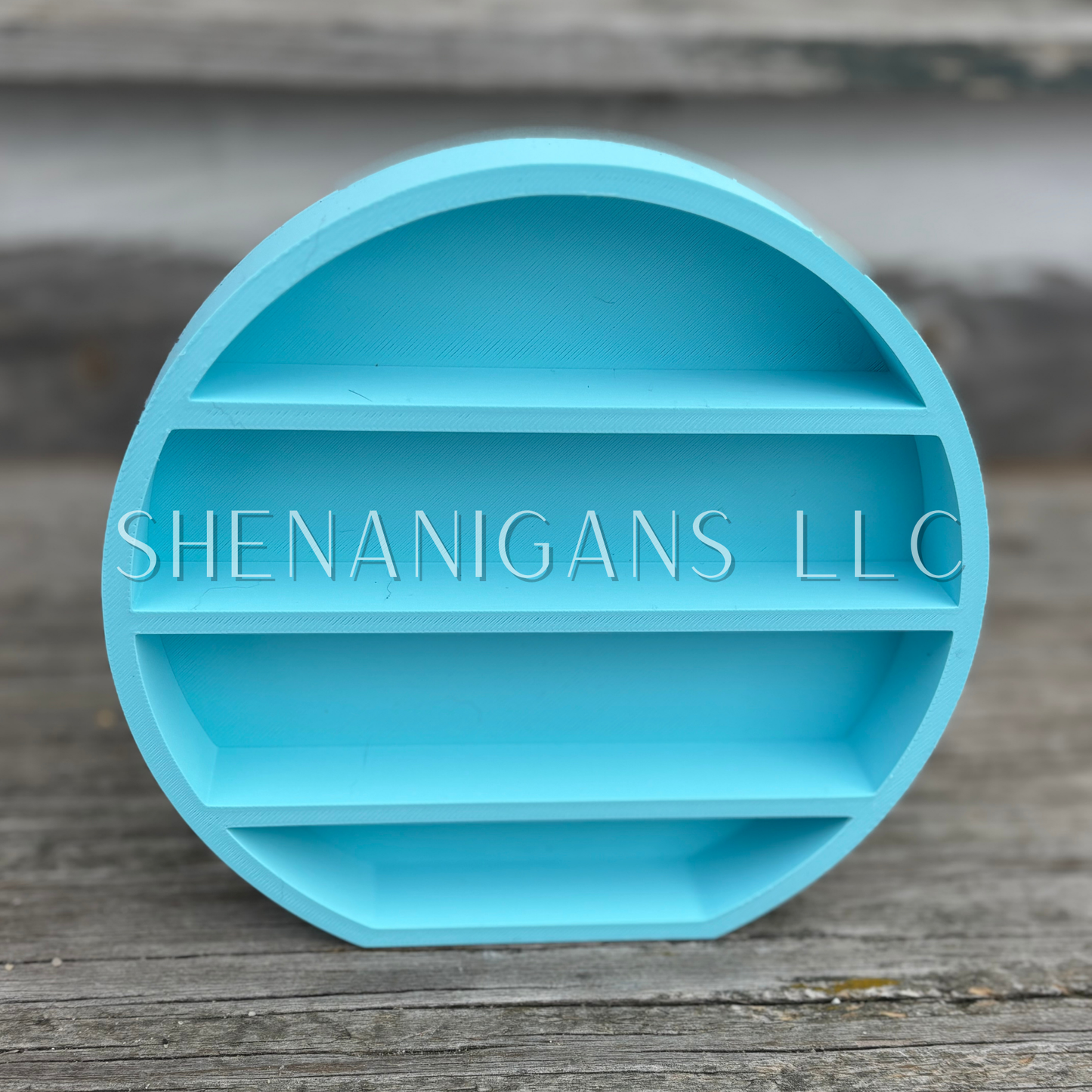 Curio Shelf Full Moon - Represents the Mother, symbolizing life and abundance. - 3 Shelf - Trinket, Desk, Crystal