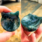 Moss Agate Cat Head Bowl