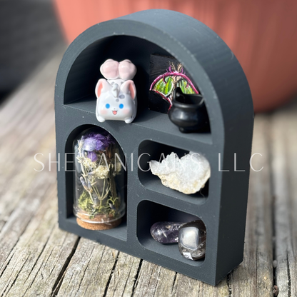 4 Section Curio Shelf Arch