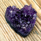 Carved Heart Amethyst Cluster on Martix