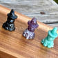 Tiny Witch Cat Crystal Carving – Magic & Protection