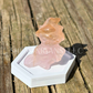 Flying Witch Cat with Hat on Broom - Small - Crystal Carving