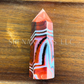 Red Banding Agate Polished Point Mineral Specimen Gemstone Crystal Obelisk Wand