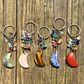 Crescent Moon Crystal Keychain – Celestial Gemstone Charm for Protection & Intention
